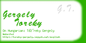 gergely toreky business card